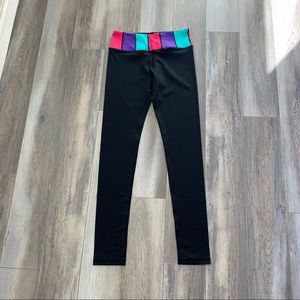 Lululemon color block waist band leggings size 4
